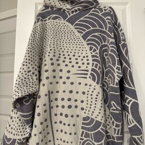 Abstract Patterned Hoodie/Pool/Beach Coverup